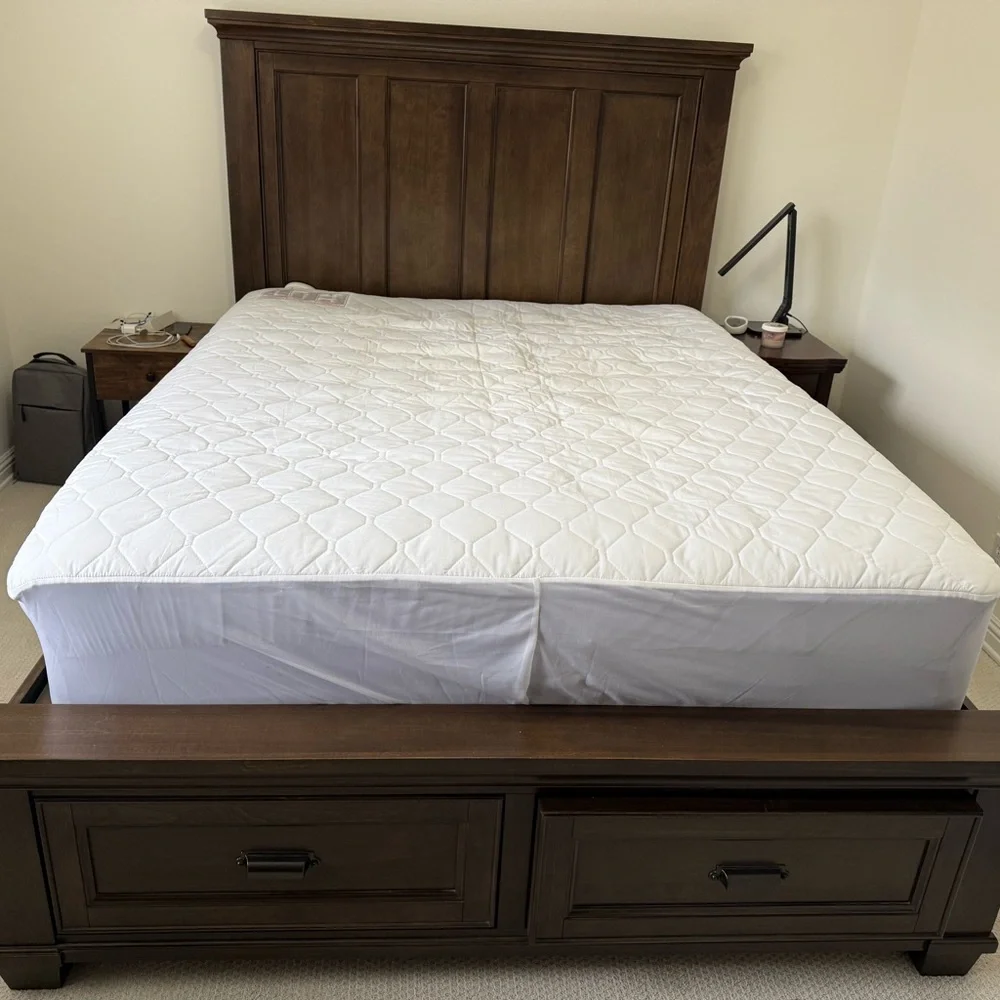 White Electric Heated Blanket with Dual Controls - queen size